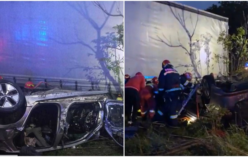 Accident grav în Mehedinţi. Trei tineri au murit după ce mașina în care se aflau s-a izbit de un TIR