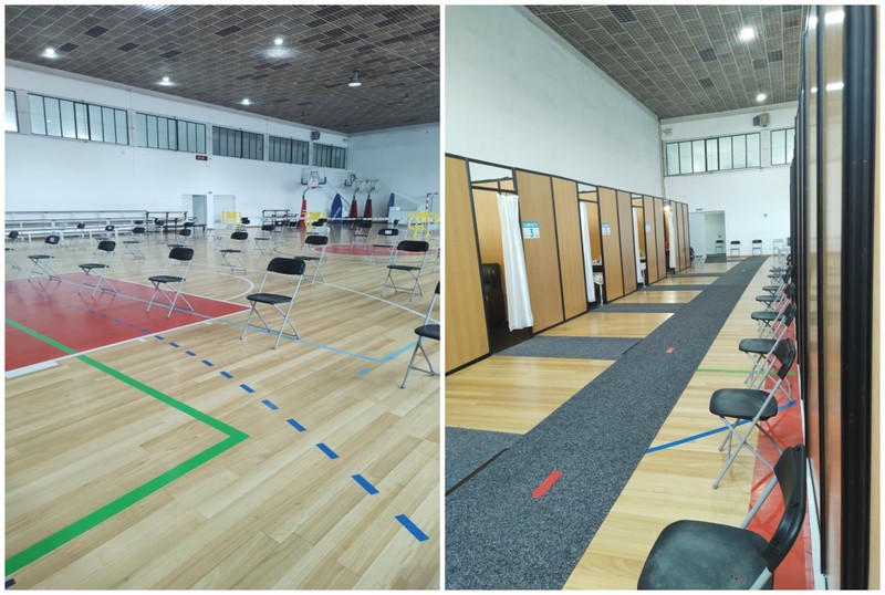 Centre de vaccinare amenajate în săli de sport