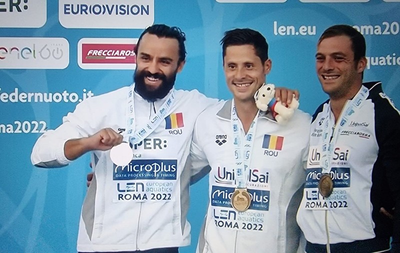 Aur și argint! Constantin Popovici și Cătălin Preda aduc încă două medalii de la Roma, la sărituri în apă de la mare înălțime