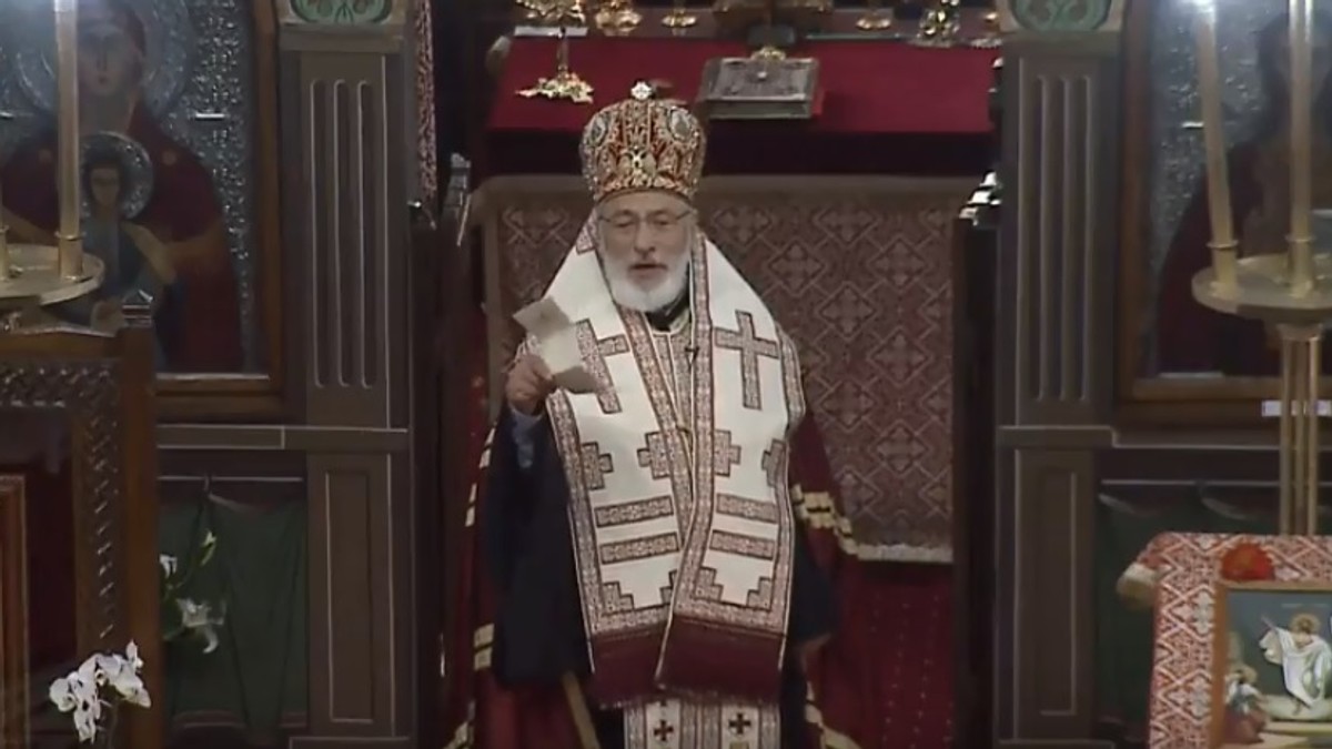 Discursul Arhiepiscopului Calinic la nunta regală. Arhiepiscopul Calinic oficiind nunta dintre Principele Nicolae și Alina Binder