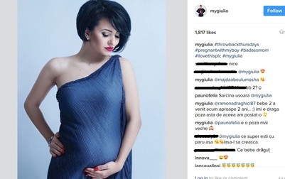 Giulia Anghelescu a publicat imaginea cu burtica de gravidă