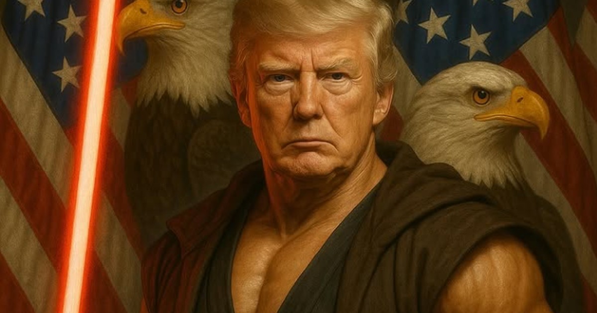 Președintele american Donald Trump s-a fostat ca un personaj din Războiul Stelelor