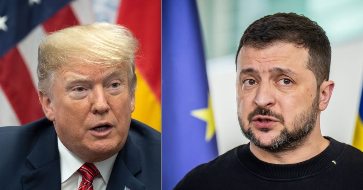 Colaj cu Donald Trump (stânga) și Volodimir Zelenski Foto: Hepta