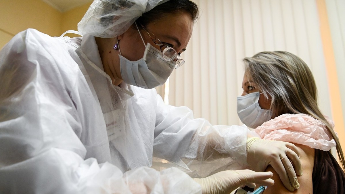 Campanie de vaccinare la Moscova, astăzi, 5 decembrie. Foto: Profimedia