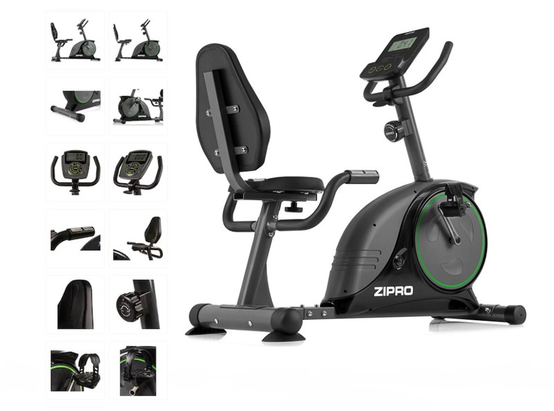 Bicicleta fitness orizontală Zipro Easy, volantă 8 kg
