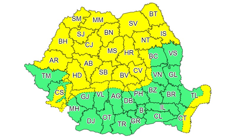 Sursa: Administrația Națională de Meteorologie