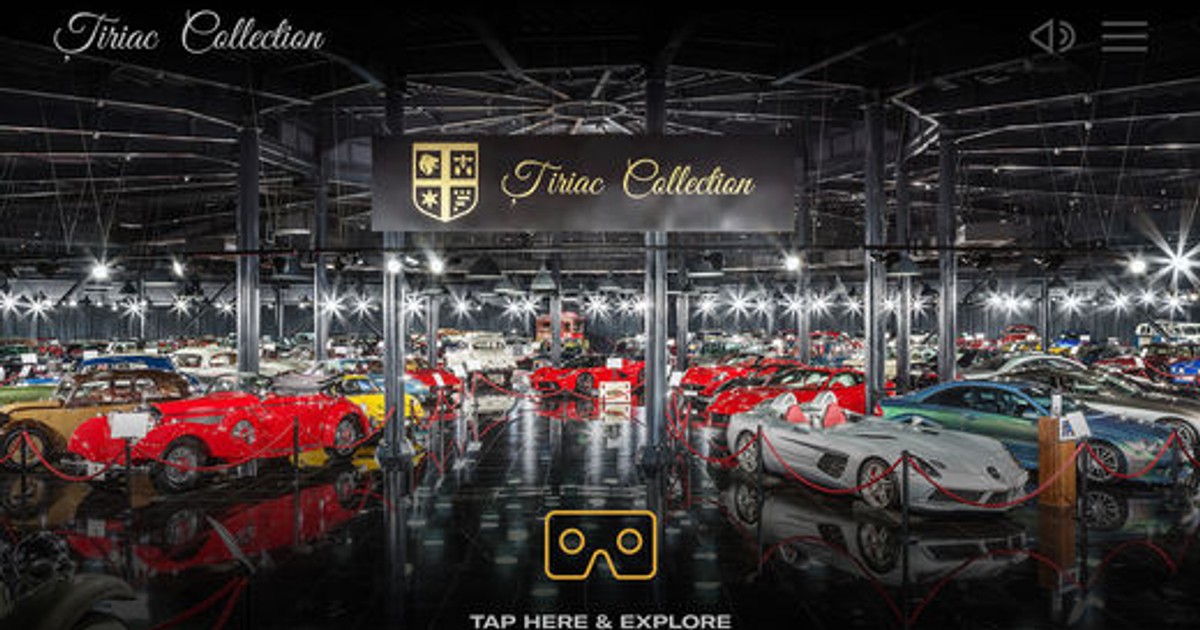 Galeria Țiriac Collection are acum aplicații de Android și iOS. Pasionații pot admira virtual cele peste 170 de modele expuse. Captură din aplicație