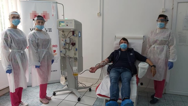 Adrian Ivan, la Centrul de Transfuzii Sanguine din Buzău