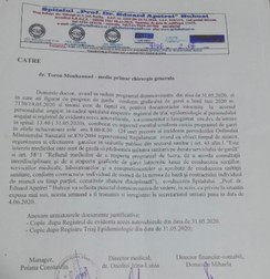 Una dintre acuzațiile aduse de conducerea Spitalului din Buhuși la adresa medicului Toron