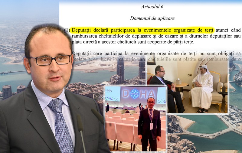 Bușoi a ascuns în acte că a fost finanțat de Qatar. Întrebat de Libertatea, Parlamentul European a confirmat obligația: „Parlamentarii își declară deplasările plătite de terți”