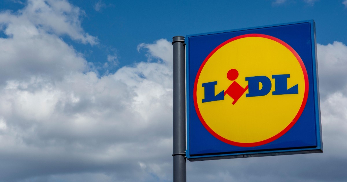 În imagine este ilustrat logo-ul Lidl