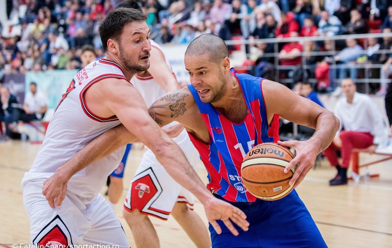 Steaua CSM EximBank, victorie mare în Eurocup: 81-75 cu Buducnost. Mesajul galeriei