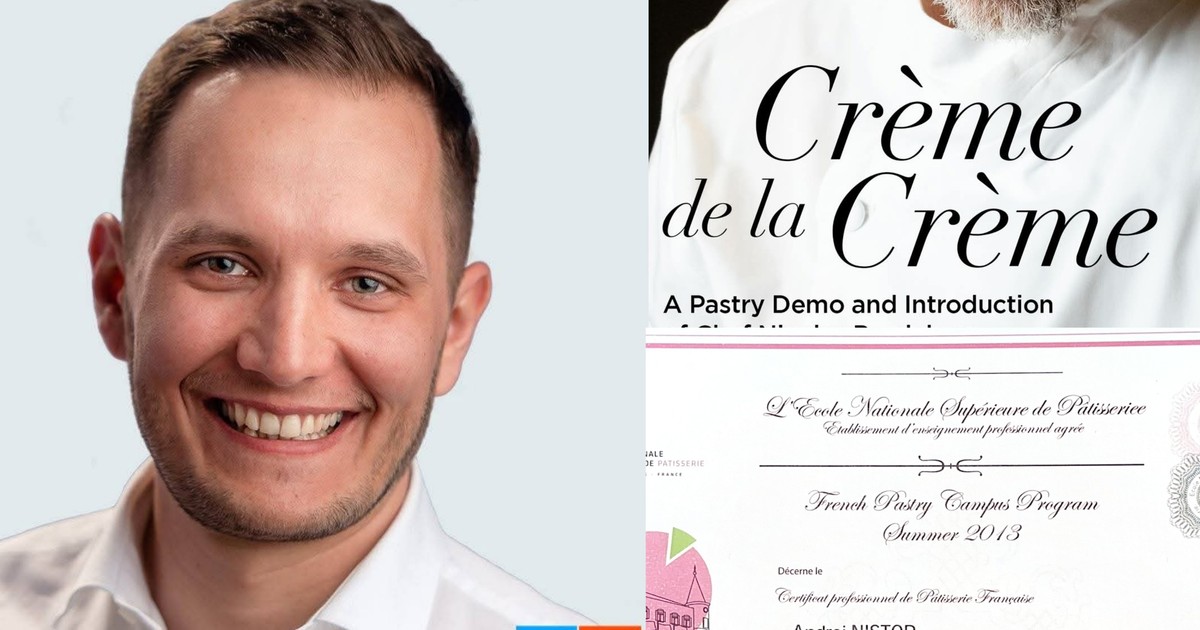 Prefectul Capitalei montaj foto cu diploma de patiser