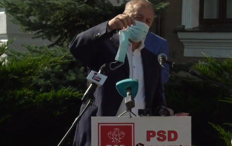 Vasile Dîncu, după ce a fost întrebat de ce nu poartă mască la intrarea într-un spital: "Vă mulțumesc pentru profunda întrebare"