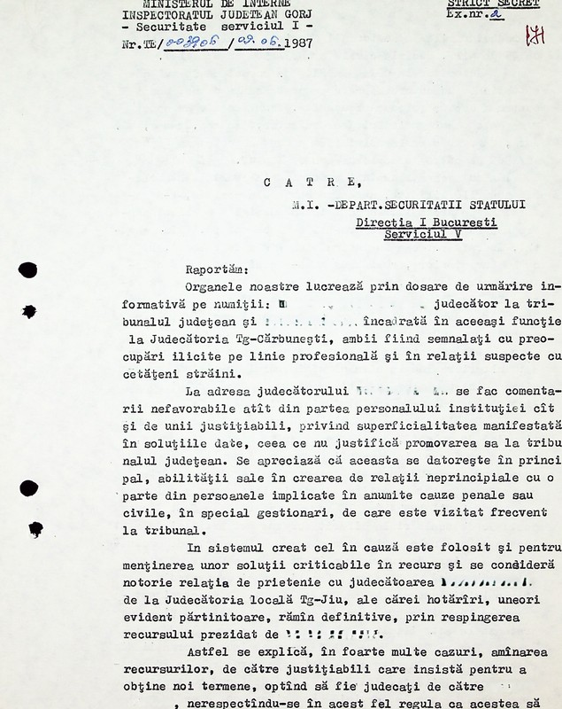 Corupția din justiția comunistă, în rapoartele Securității. Portretul judecătorului care „se pretează la orice”