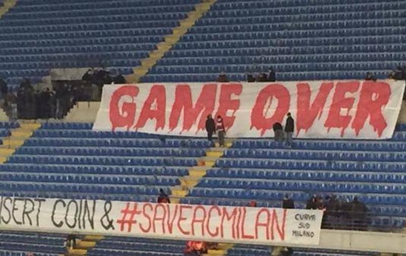 Suporterii de la AC Milan, duri cu favoriții: ”Game Over!”