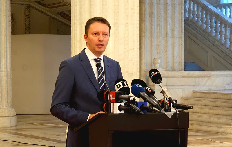 Premierul desemnat Siegfried Mureșan la o conferință de presă în Parlament. Foto: Cristian Otopeanu / Libertatea
