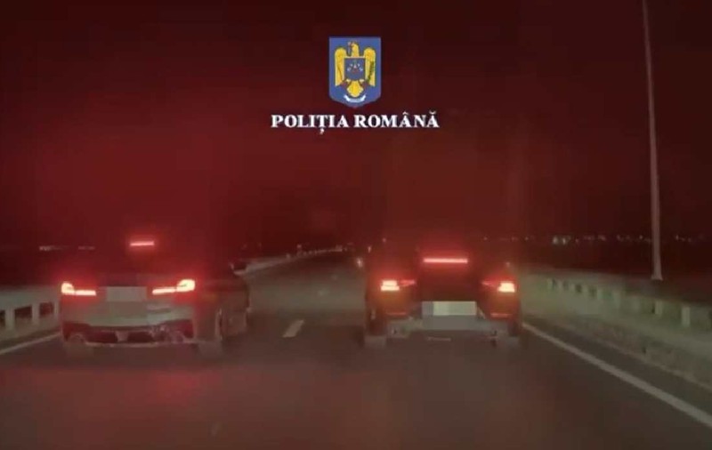 Cursă ilegală de mașini pe DN, cu doi tineri din Craiova în rol principal: la final, a câștigat poliția