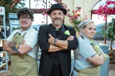 Nobi și Laura alături de chef Sorin Bontea