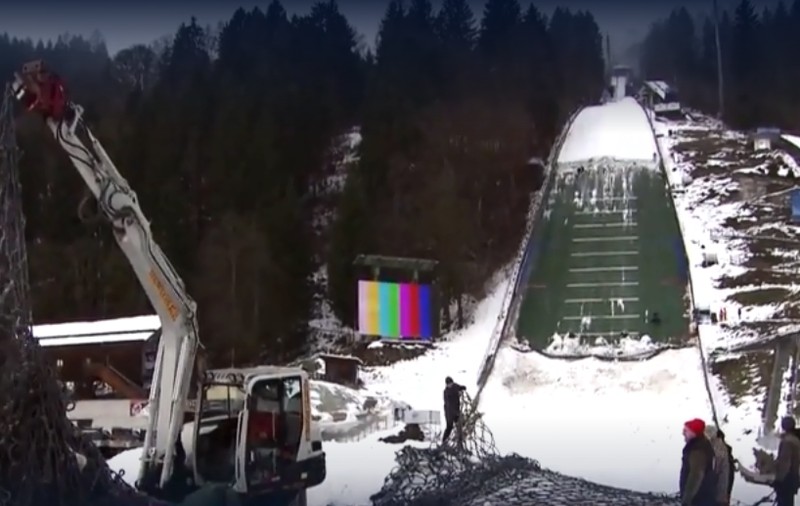 Avalanșa de la Bischofshofen a avariat zona de aterizare de pe Paul-Außerleitner-Schanze: „Vom fi gata cu reparațiile până la Turneul Celor 4 Trambuline”