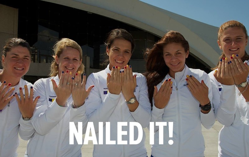 FED CUP / Gest grosolan al vedetei Eugenie Bouchard / FOTO&VIDEO