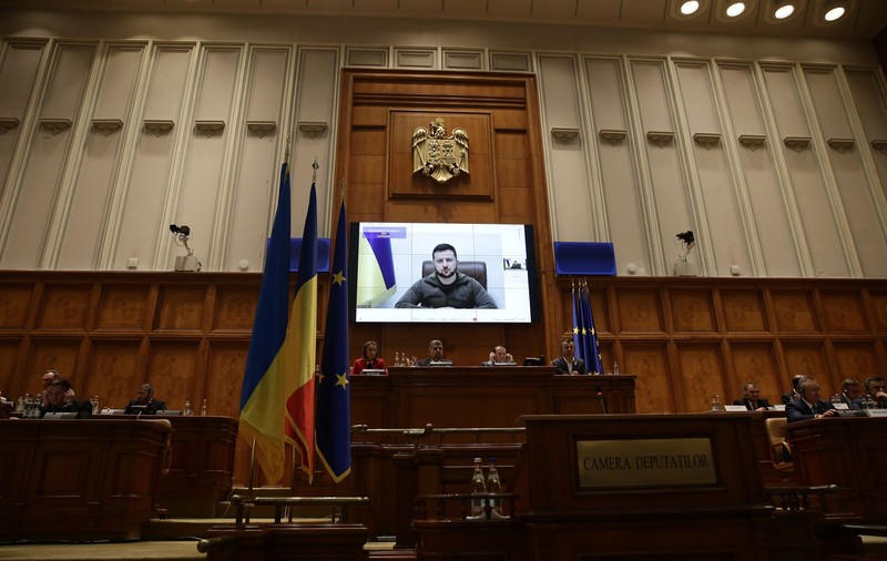 Aproape 3,5 milioane de români au urmărit la televiziuni discursul lui Volodimir Zelenski din Parlament