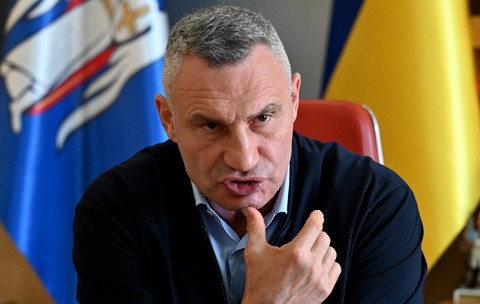 Primarul Kievului, Vitali Kliciko, în timpul interviului acordat pentru AFP Sursa foto: Profimedia
