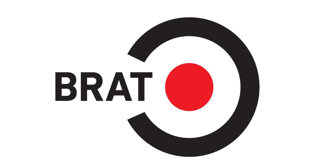 Logo-ul Biroului Român de Audit Transmedia (BRAT) pe fundal alb