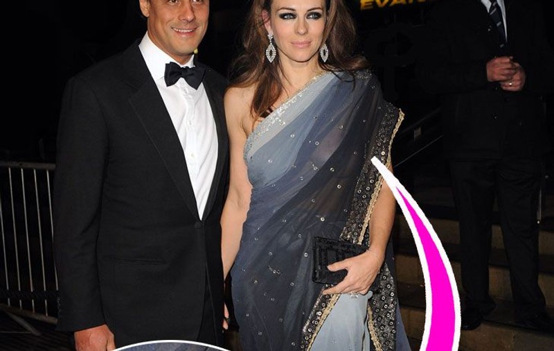 Ce rochie transparentă are Liz Hurley!