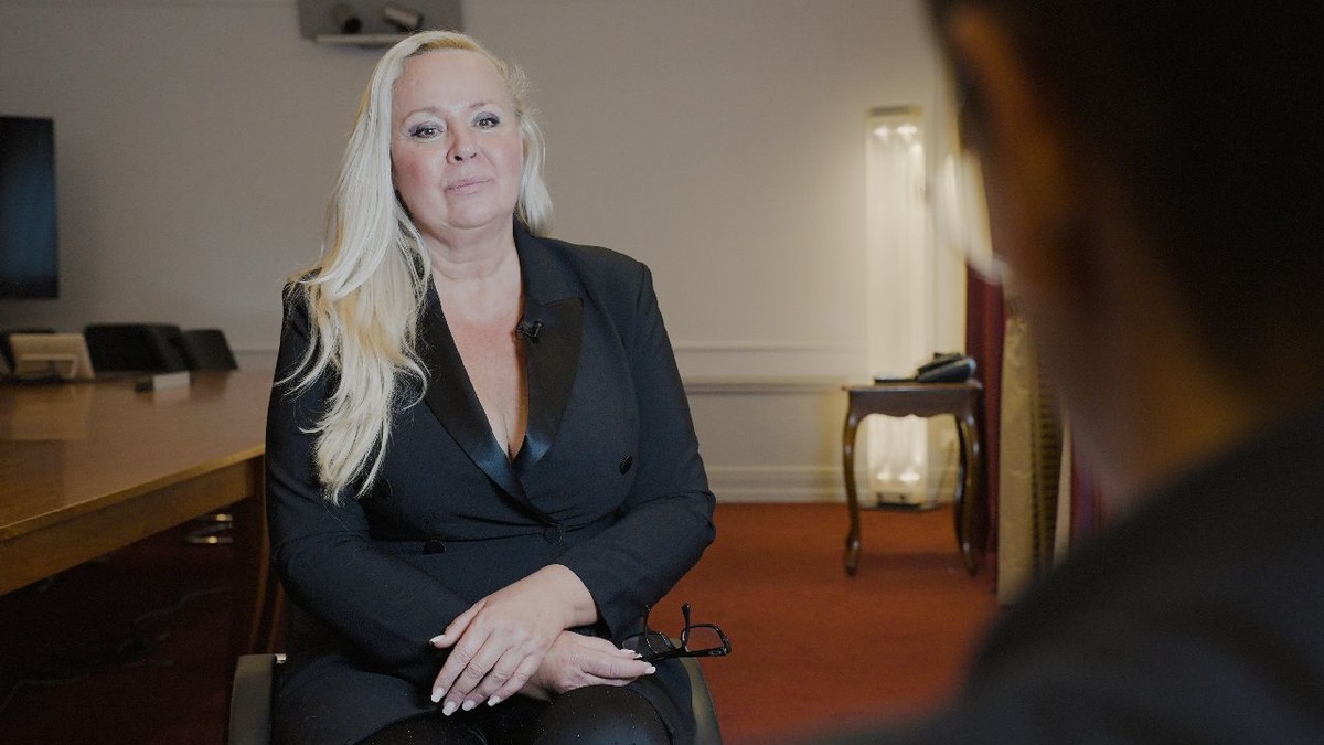 Beatrice Keul, în timpul unui interviu