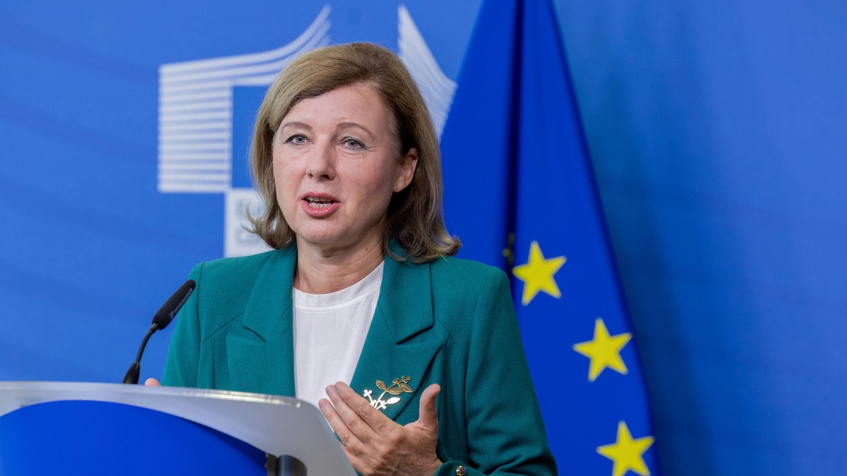 Vera Jourova, vicepreședinta Comisiei Europene pentru valori și transparență Foto: Hepta