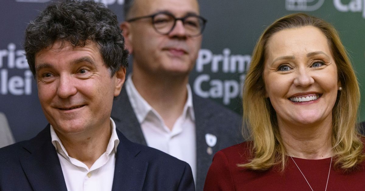 Primarul Capitalei, Nicusor Dan, si presedinta USR, Elena Lasconi