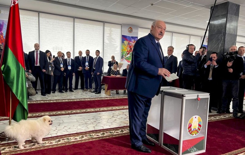 Câinele liderului bielorus Alexander Lukașenko s-a urinat pe pereții unei secții de vot | VIDEO