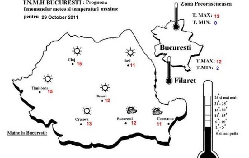 Vreme frumoasă în toată ţara la început de săptămână