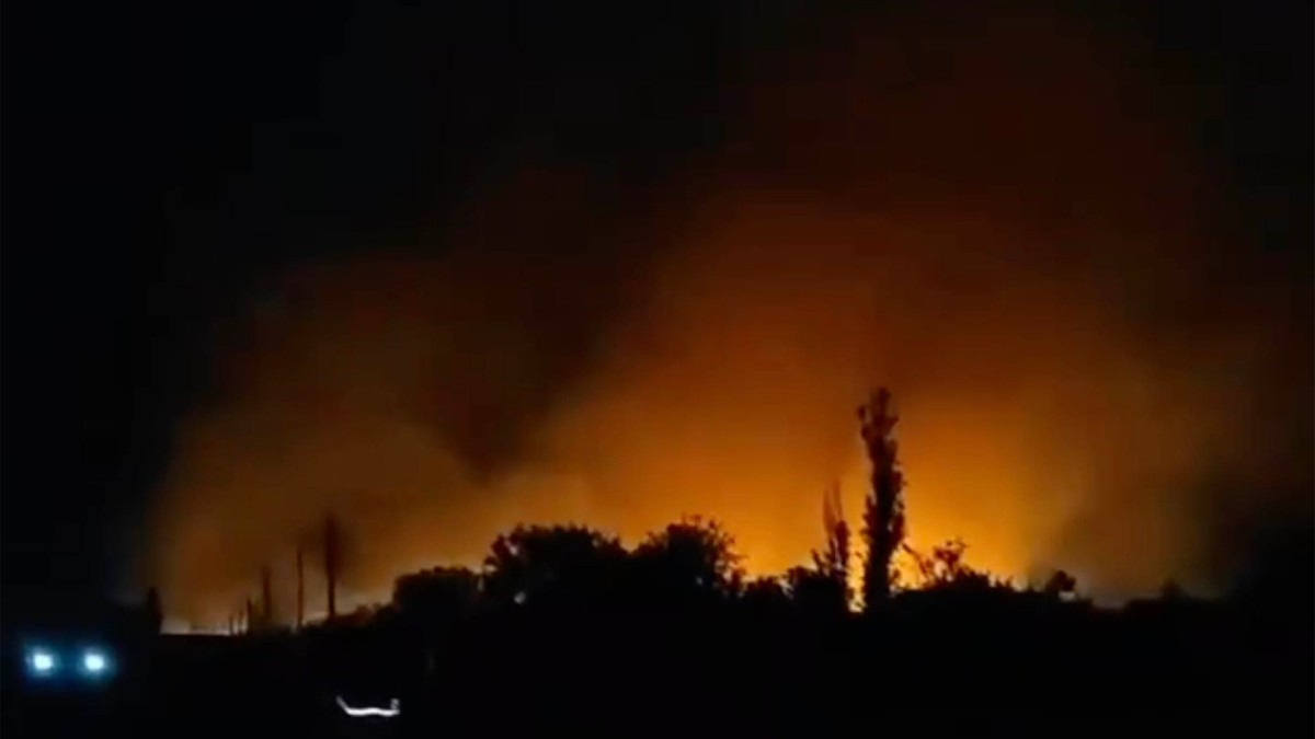 Incendiu la Vitino, Crimeea Foto: Profimedia