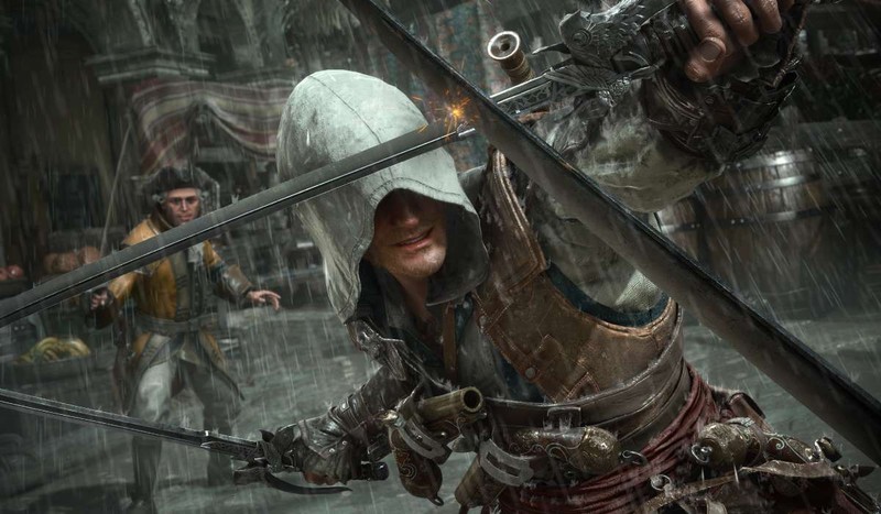 Edward Kenway din Assassin’s Creed Black Flag Resynced, în timpul unei lupte. Foto: Ubisoft