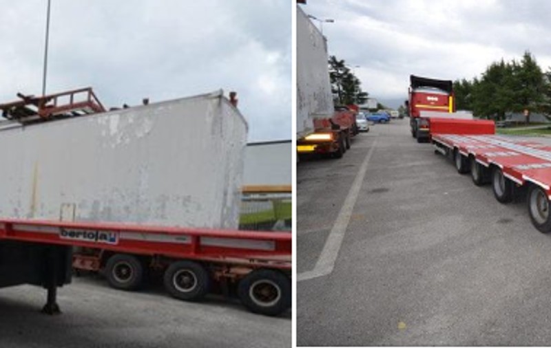 O remorcă furată din Italia a fost văzută în drum spre România, tractată de un DAF de Dâmbovița