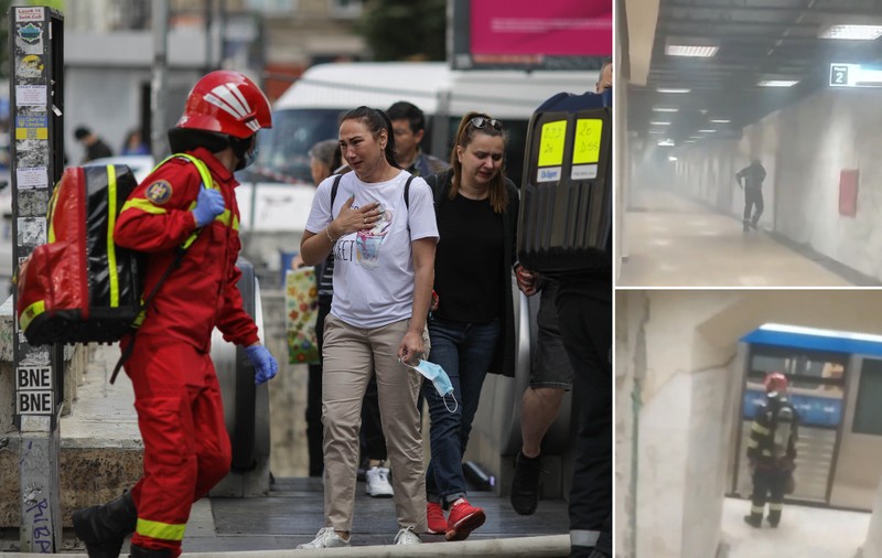 Alertă de incendiu la metrou, la Piața Romană. Trei stații au fost evacuate și 25 de călători au primit îngrijiri medicale