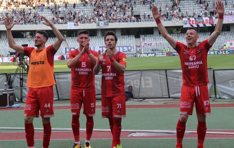 Baraj de promovare/ retrogradare pentru Liga 1 2019: FC Hermannstadt - U Cluj 0-1 (în tur: 2-0). Sibienii rămân în primul eșalon