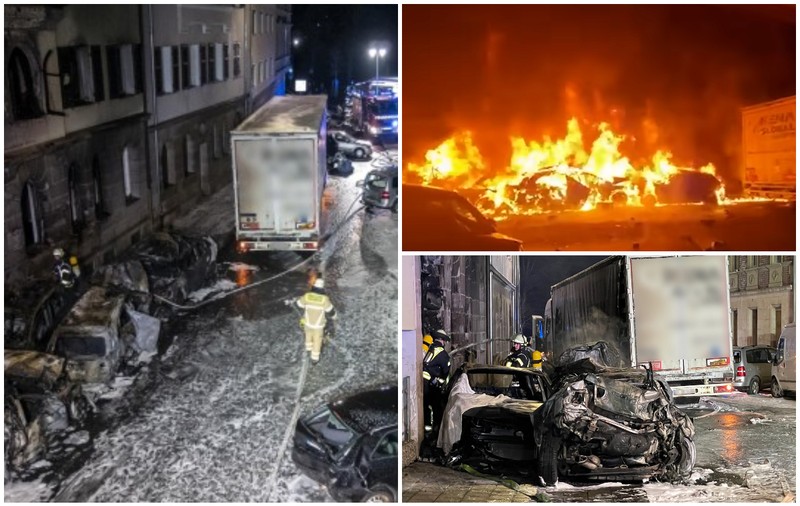VIDEO | Un șofer de TIR a distrus 34 de mașini, a incendiat o casă și a rănit trei oameni, în centrul unui oraș german: „Parcă a căzut o bombă”