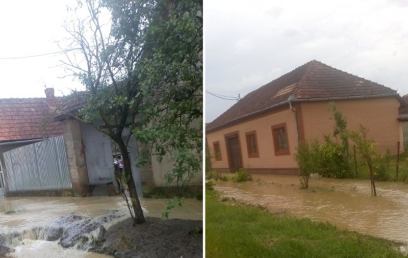 Zeci de gospodării din județul Arad au fost inundate