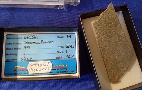 O bucată din meteoritul de la Gresia Teleorman agerpres 10904535
