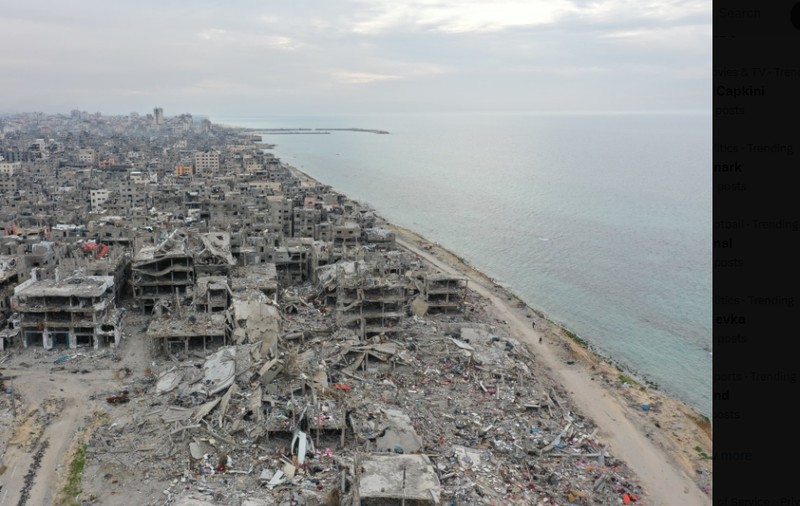 „Nu există cuvinte”. Agenția ONU pentru refugiați palestinieni distribuie o imagine tulburătoare cu distrugerile din Fâșia Gaza