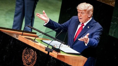 dDonald Trump, la tribuna Adunări Generale a ONU Foto: Hepta