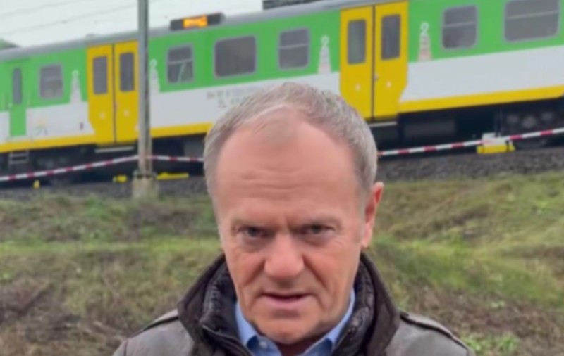 Explozia care a distrus linia ferată Varșovia-Lublin a fost un act de sabotaj, a anunțat premierul polonez Tusk