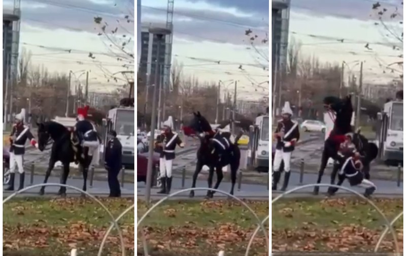 Jandarmul căzut de pe cal înaintea paradei de Ziua Națională, cercetat penal. Surse din anchetă spun că ar fi consumat alcool