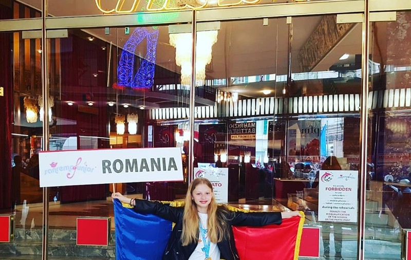 O fetiță din România, premiată la Festivalul San Remo Junior. A impresionat cu o melodie din repertoriul lui Charles Aznavour | FOTO & VIDEO