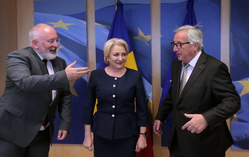 UPDATE. Premierul Viorica Dăncilă, vizită la Bruxelles; Discuții cu Juncker și Timmermans, pe modificările legislației penale (FOTO / VIDEO)