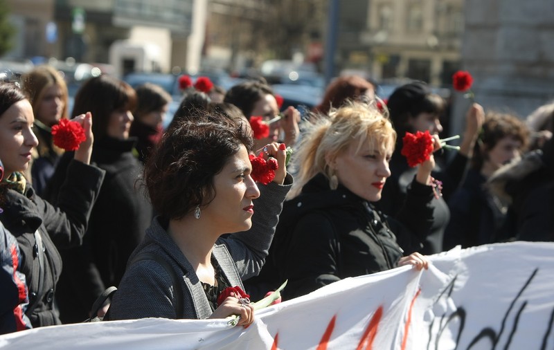GALERIE FOTO| De Ziua Femeii, feministele au protestat în centrul Bucureștiului
