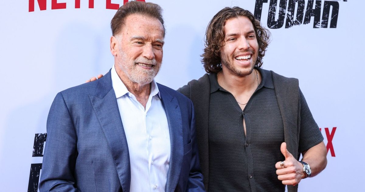 Austrian and American actor, former Governor of California, businessman, former politician, and former professional bodybuilder Arnold Schwarzenegger and son/American actor and fitness model Joseph Baena arrive at the Los Angeles Premiere Of Netflix's 'FUBAR' Season 2 held at the Netflix Tudum Theater on June 11, 2025 in Hollywood, Los Angeles, California, United States. Photo by Xavier Collin/Image Press Agency/ABACAPRESS.COM